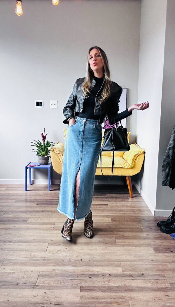 SAIA SUPER MIDI JEANS - Imagem 3