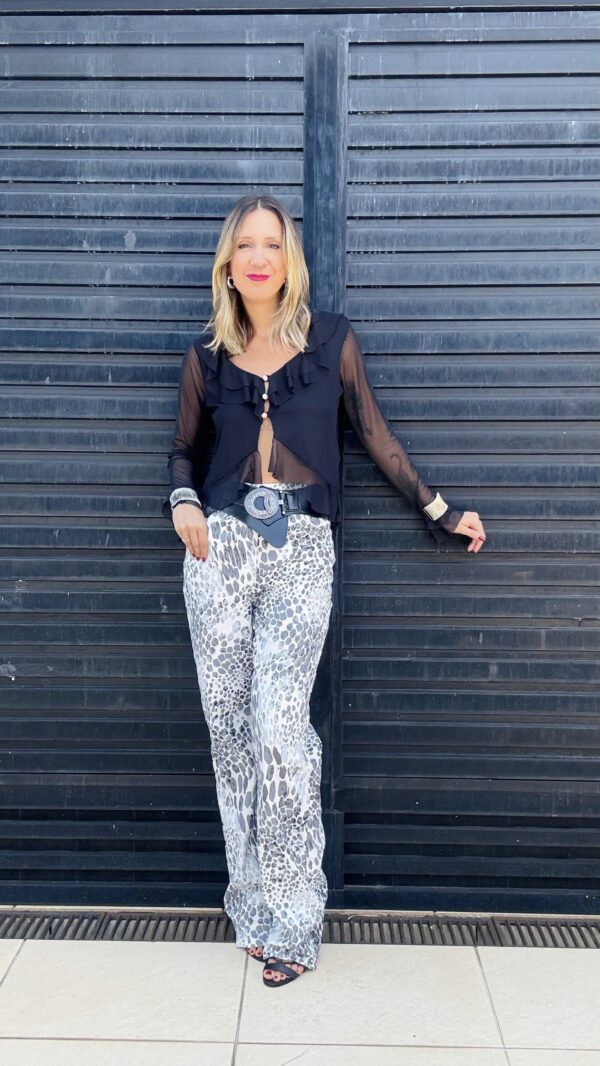 WIDE LEG ANIMAL PRINT